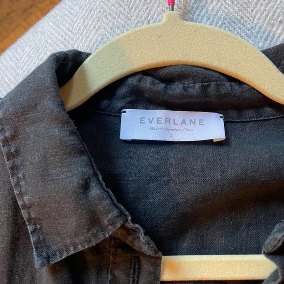 EVERLANE the linen shirt dress long tunic button down - Picture 6 of 6